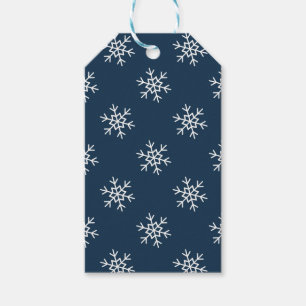 Schneeflocken Muster Festivals Geschenk-Tag Geschenkanhänger
