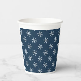 Schneeflocken Muster Festpapiertasse Pappbecher