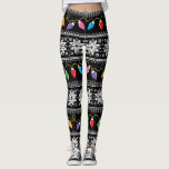 Schneeflocken-Muster für die süßen Weihnachtslicht Leggings<br><div class="desc">Dieses Ugly Sweater Legging mit einem schwarzen Hintergrund und einem Strick-Design,  das wie ein hässlicher Weihnachtspulli aussieht. E-Mail an JMR._Designs@yahoo.com ,  wenn Sie Hilfe benötigen oder eine spezielle Anfrage haben.</div>