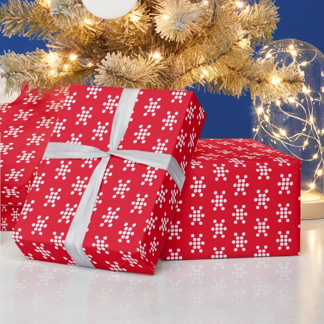 Schneeflocken-Muster niedlich Geschenkpapier (Feiertage)