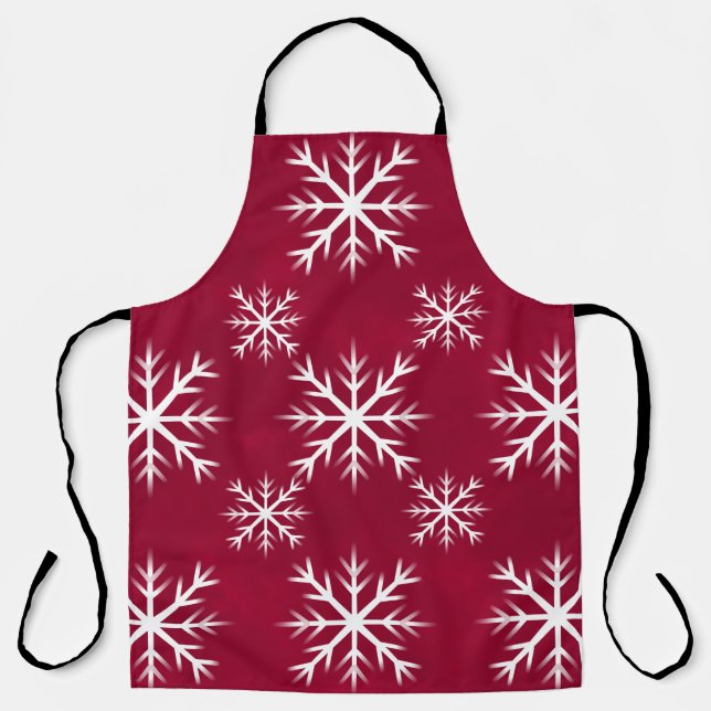 Schneeflocken-Muster - Nordpol-Design, Cranbere Schürze (Vorderseite)