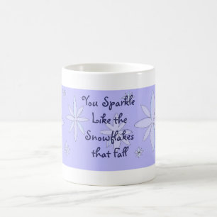 Schneeflocken-Nachricht Kaffeetasse
