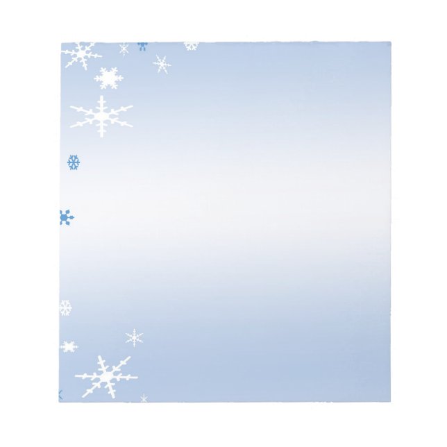 Schneeflocken Notizblock (Vorderseite)