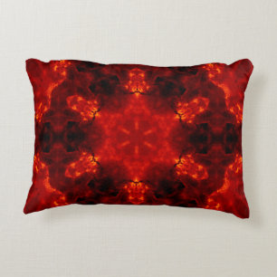 Schneeflocken Orange Gradient Kaleidoskop Dekokissen