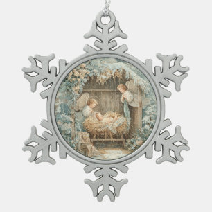 Schneeflocken-Ornament mit Rahmen Schneeflocken Zinn-Ornament