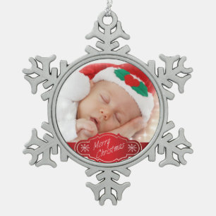 Schneeflocken-Ornament mit Rahmen Schneeflocken Zinn-Ornament