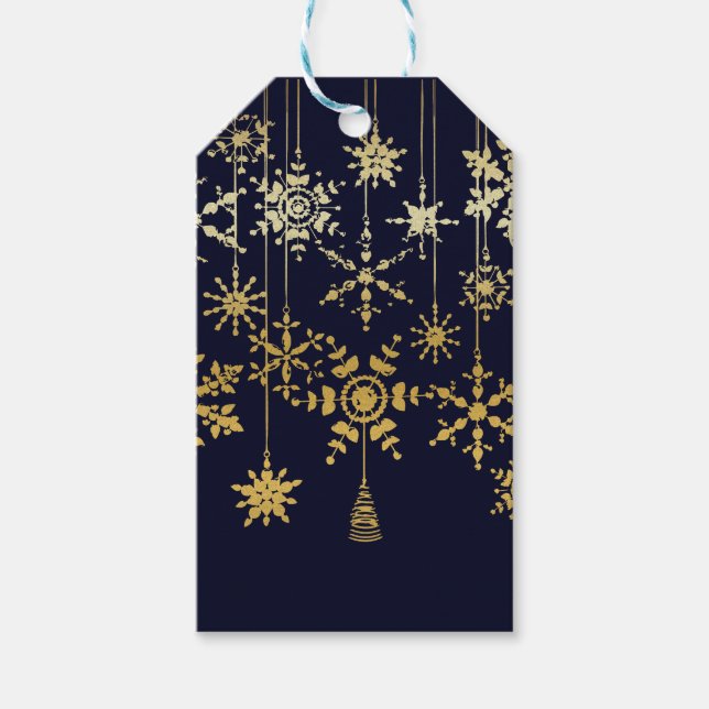 Schneeflocken-Ornamente Geschenkanhänger (Vorderseite)