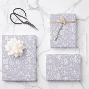 Schneeflocken-Packpapier für den Urlaub Geschenkpapier Set