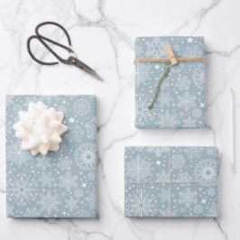 Schneeflocken-Packpapier Geschenkpapier Set