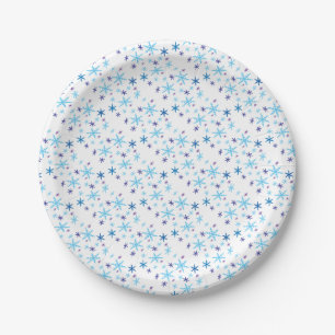Schneeflocken Papier Teller