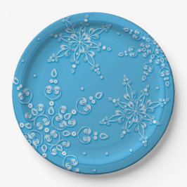 Schneeflocken Pappteller