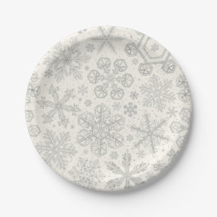 Schneeflocken Pappteller