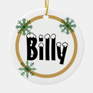 Schneeflocken Personalisiert Name Keramik Ornament