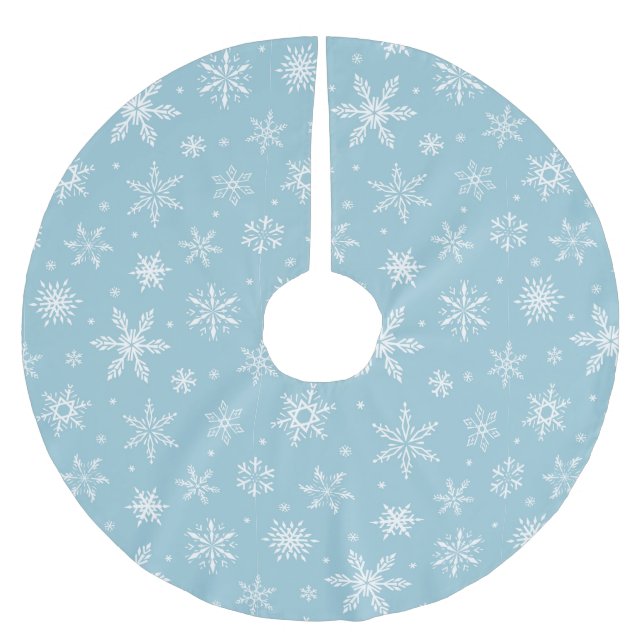 Schneeflocken Polyester Weihnachtsbaumdecke (Vorderseite)