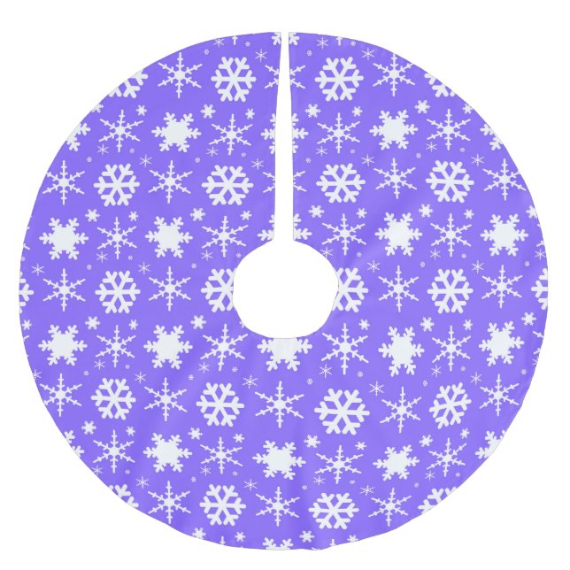 Schneeflocken Polyester Weihnachtsbaumdecke (Vorderseite)
