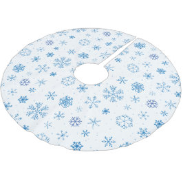 Schneeflocken polyester weihnachtsbaumdecke