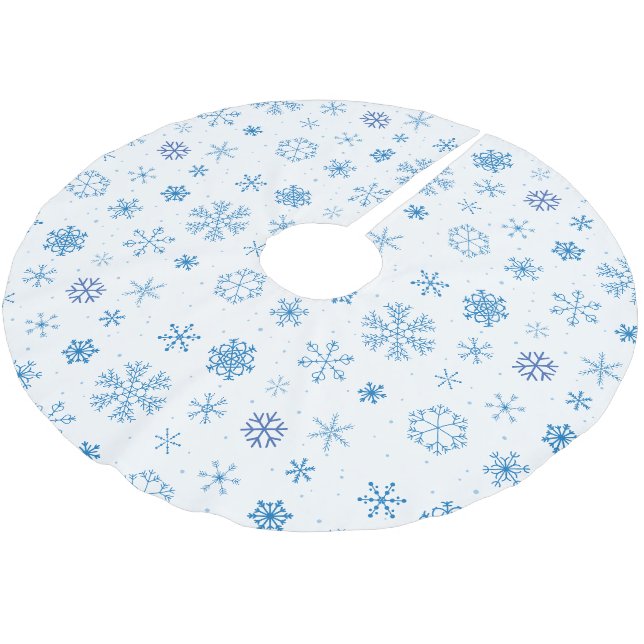 Schneeflocken  polyester weihnachtsbaumdecke (Schrägansicht)