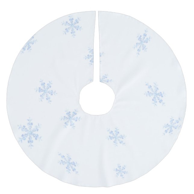 Schneeflocken Polyester Weihnachtsbaumdecke (Vorderseite)