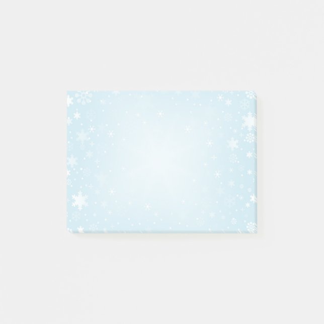 Schneeflocken Post-it Klebezettel (Vorderseite)
