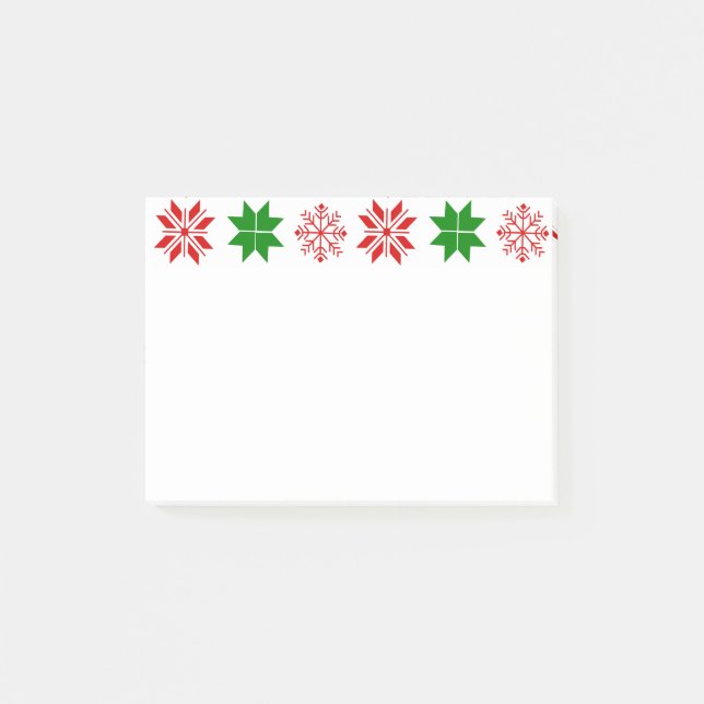 Schneeflocken Post-it Klebezettel (Vorderseite)