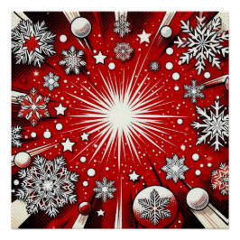 Schneeflocken Poster
