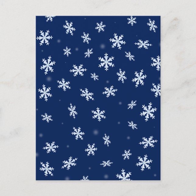 Schneeflocken Postkarte (Vorderseite)