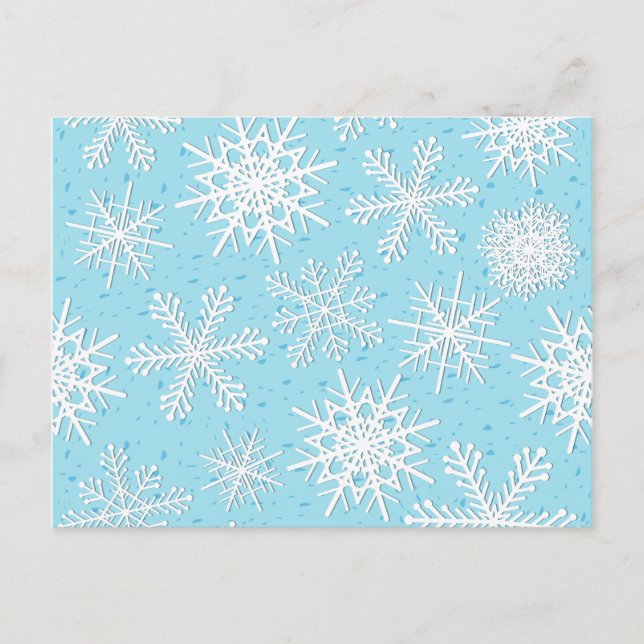 Schneeflocken, Postkarte (Vorderseite)