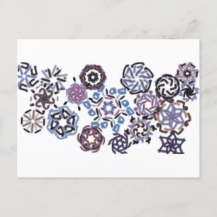 Schneeflocken Postkarte
