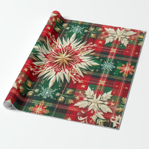 Schneeflocken Pracht Geschenkpapier