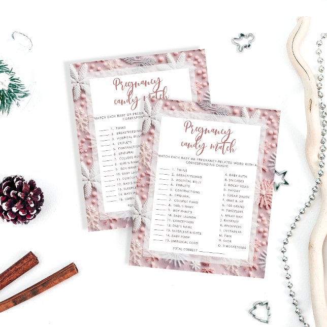 Schneeflocken Pregnancy Candy Bar | Baby Showspiel (Von Creator hochgeladen)