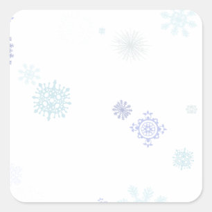 Schneeflocken Quadratischer Aufkleber