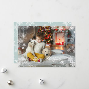 Schneeflocken Rahmen Overlay Frohe Weihnachten Fot