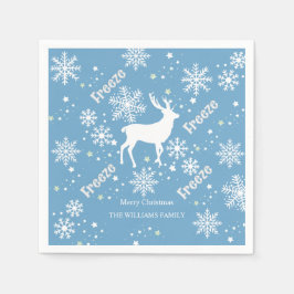 Schneeflocken Rentiere Weihnachten Serviette