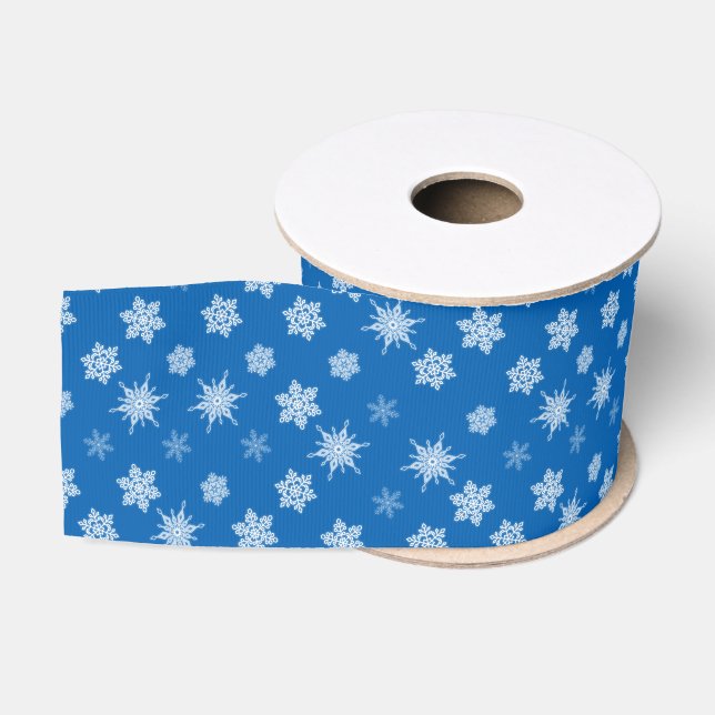 Schneeflocken Ripsband (Spule)