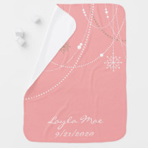 Schneeflocken rosa Mitte des niedlichen Jahrhunder