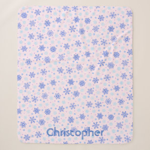 Schneeflocken Rosa Pastellrosa Eleganter Individue Sherpadecke