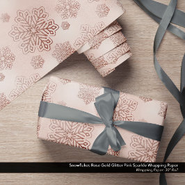 Schneeflocken Rose Gold Glitzer Rosa Sparkone Geschenkpapier