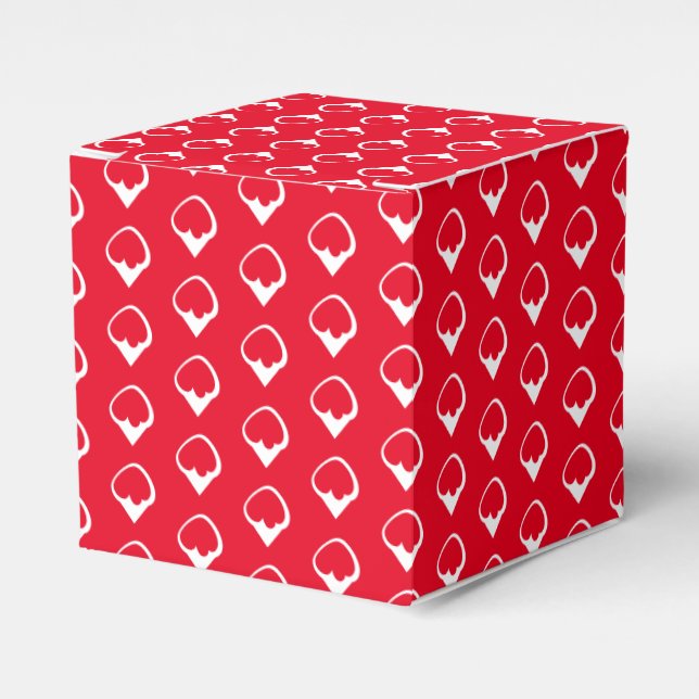 Schneeflocken Rot Geschenk Geschenkschachtel (Vorderseite)