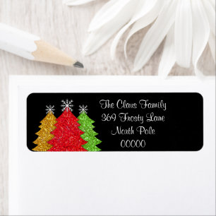 Schneeflocken Rot-Gold-Grün Weihnachtsbaum Schneef