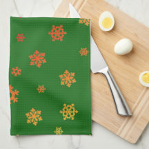 Schneeflocken (Rot & Gold) [Weihnachtsmuster]