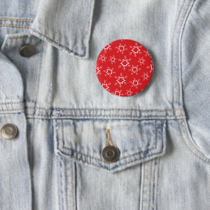 Schneeflocken, rote und weiße Schneeflocken, Schne Button