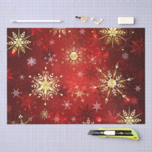 Schneeflocken Rote Weihnachtsgeschenk Seidenpapier