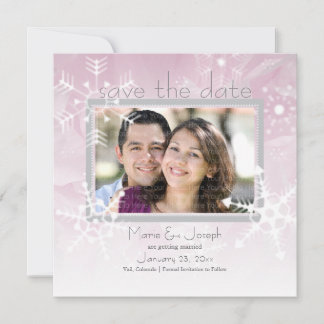Schneeflocken Save the Date: Winterrosa Date