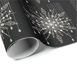 Schneeflocken Schmuck elegante Kristall Winterschw Geschenkpapier