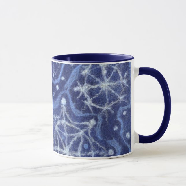 Schneeflocken Schneeflocken Schneeflocken Gefieber Tasse (Rechts)