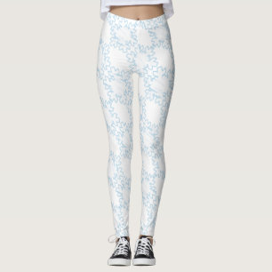 Schneeflocken Schneeflocken Winterweiß Leggings