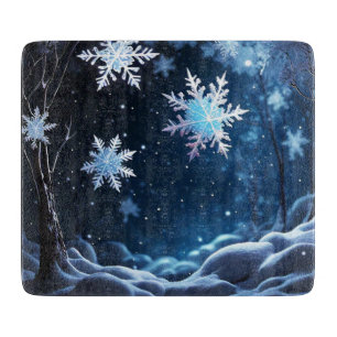 Schneeflocken Schneidebrett