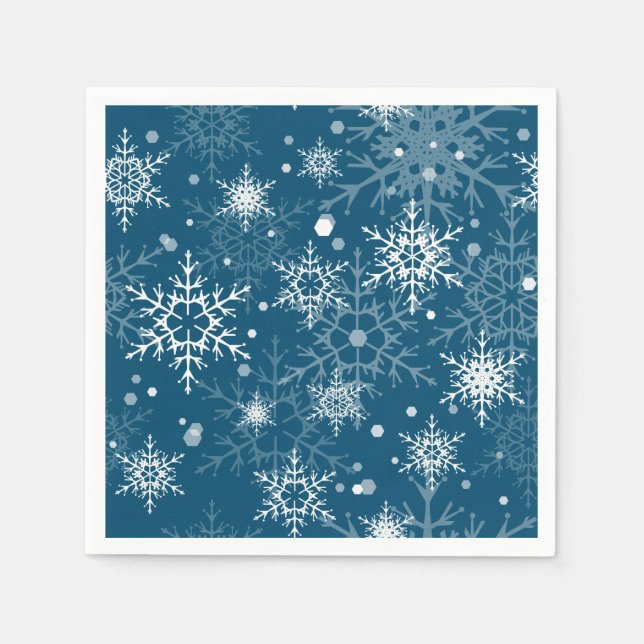 Schneeflocken Serviette (Vorderseite)