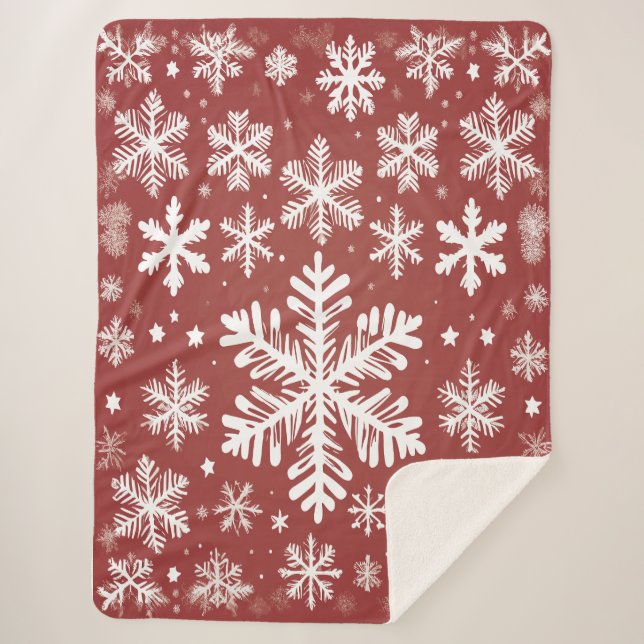 Schneeflocken Sherpadecke (Vorderseite)