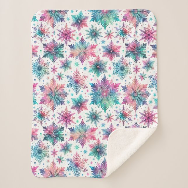 Schneeflocken Sherpadecke (Vorderseite)